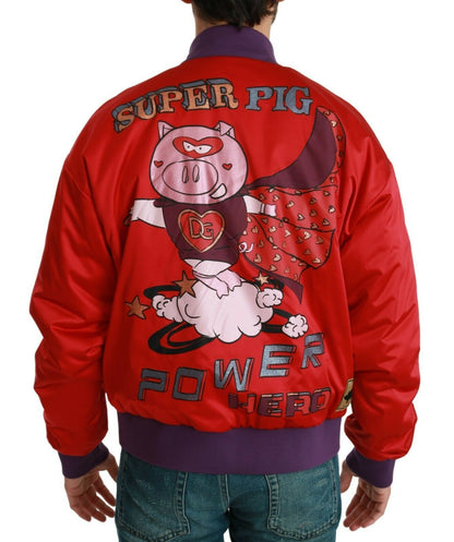 Bomber Dolce & Gabbana rouge ANNÉE DU COCHON