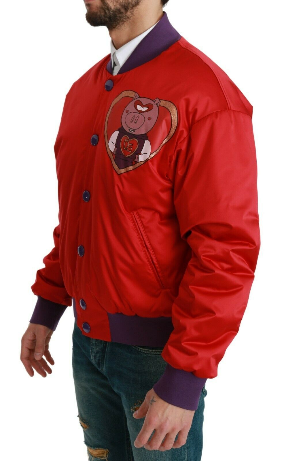 Bomber Dolce & Gabbana rouge ANNÉE DU COCHON