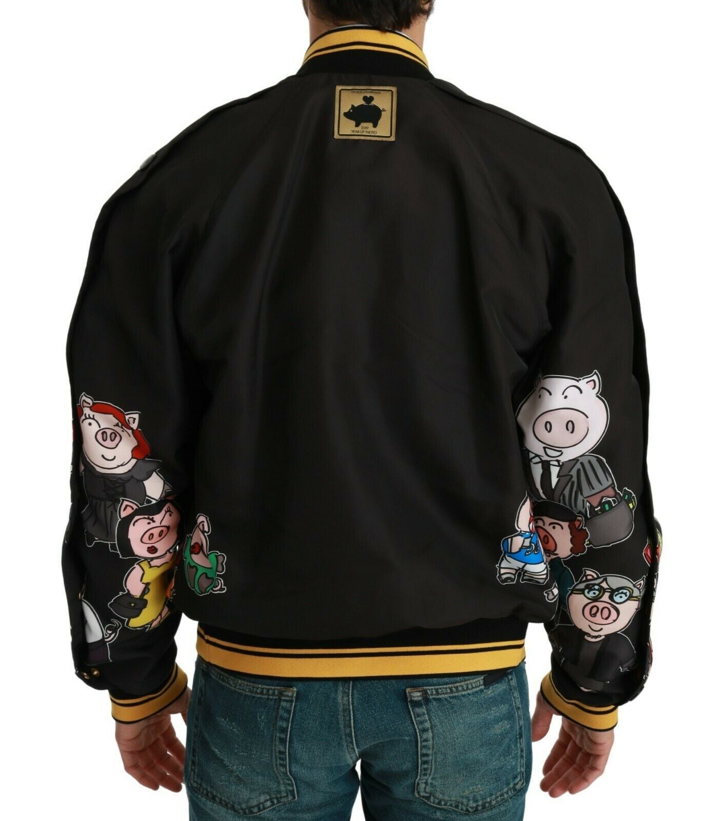 Dolce & Gabbana Blouson bomber noir ANNÉE DU COCHON