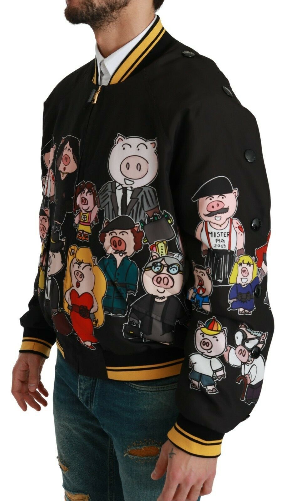 Dolce & Gabbana Blouson bomber noir ANNÉE DU COCHON