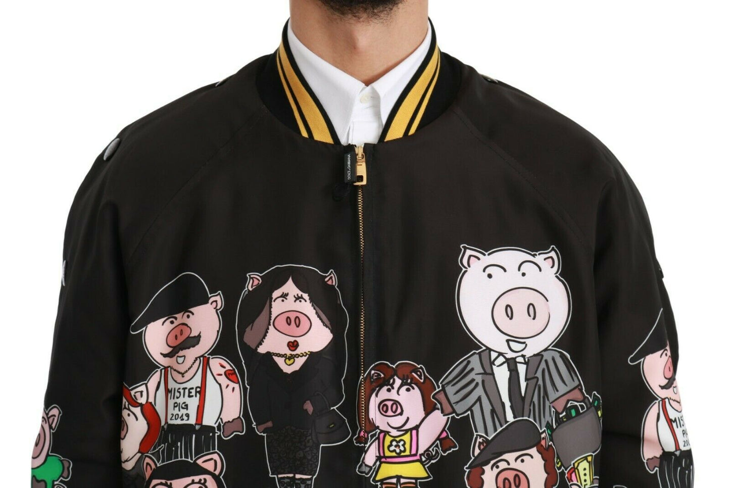 Dolce & Gabbana Blouson bomber noir ANNÉE DU COCHON