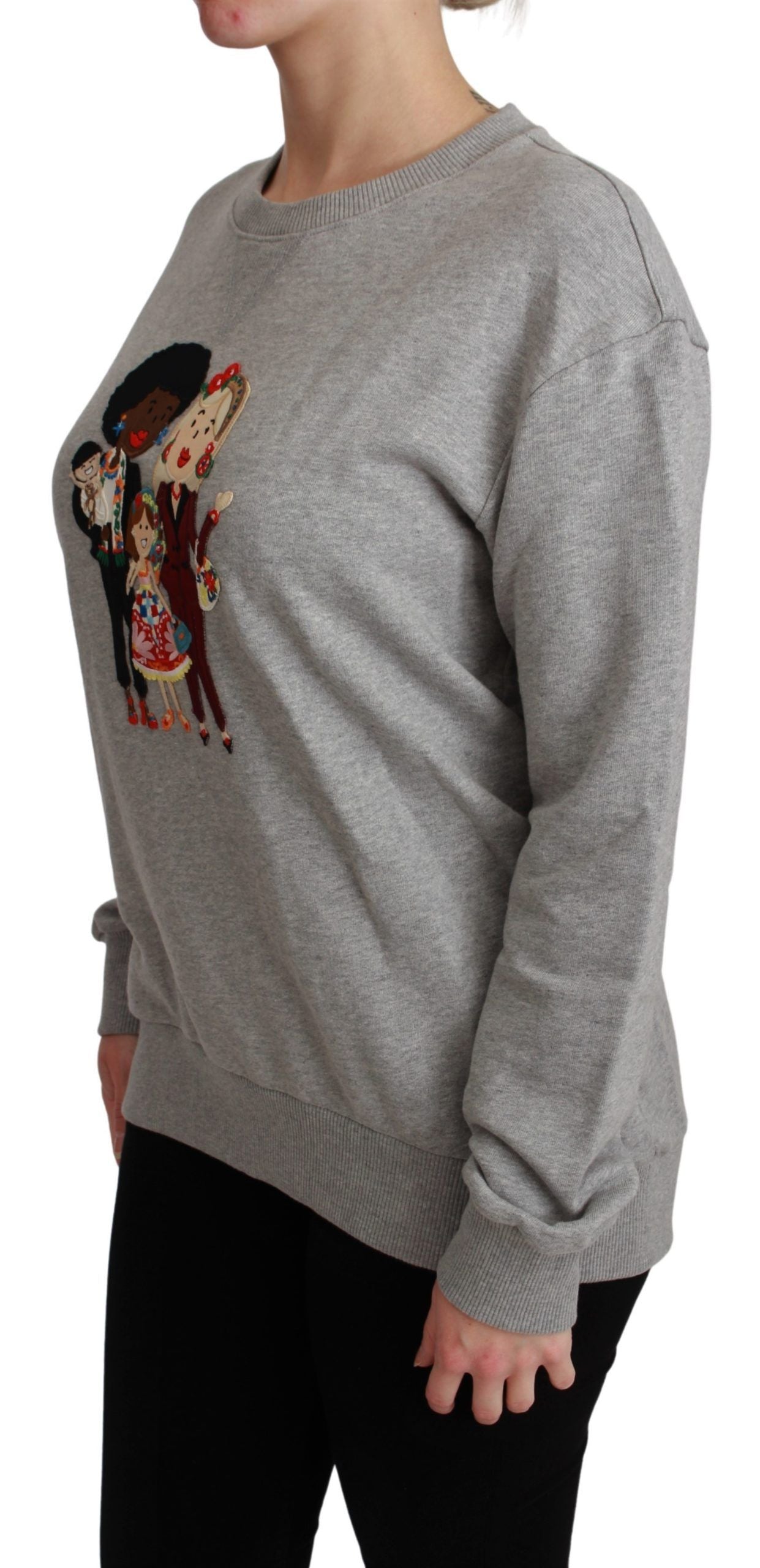 Pull en coton Dolce & Gabbana gris #dgfamily