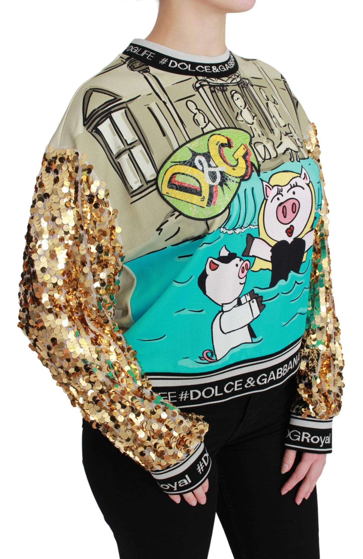Pull à sequins Dolce & Gabbana Année du Cochon