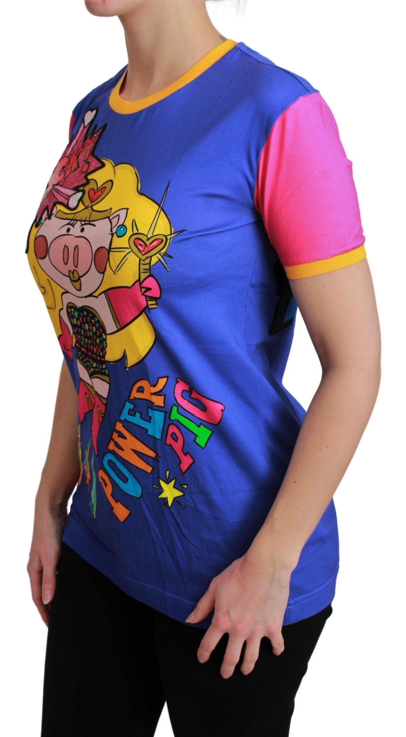 Haut Dolce & Gabbana PIG SUPERGIRL violet en coton