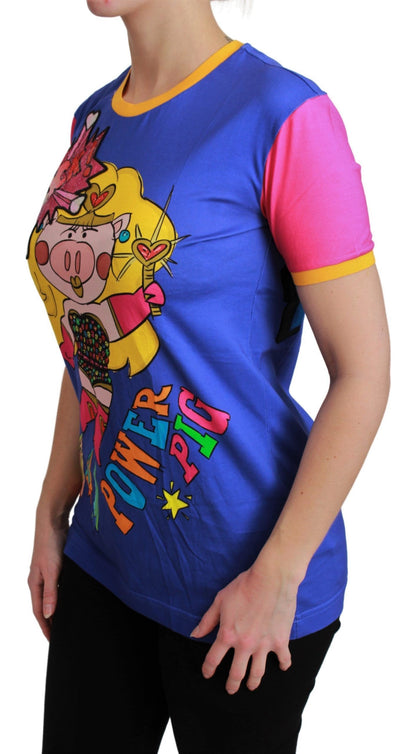 Haut Dolce & Gabbana PIG SUPERGIRL violet en coton
