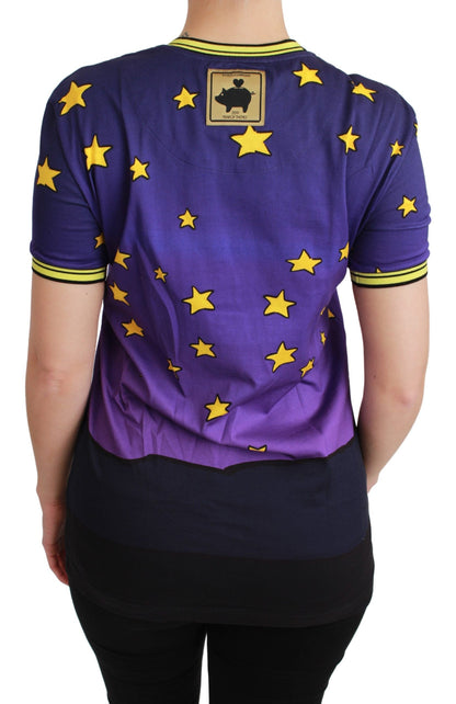 T-shirt en coton Dolce & Gabbana violet ANNÉE DU COCHON