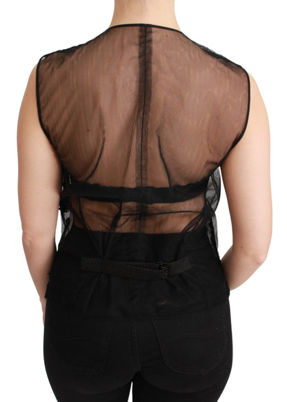 Gilet Dolce & Gabbana Noir en Brocart Floral