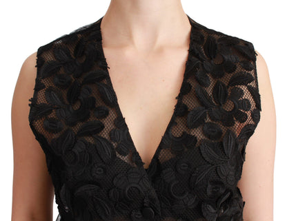Gilet Dolce & Gabbana Noir en Brocart Floral