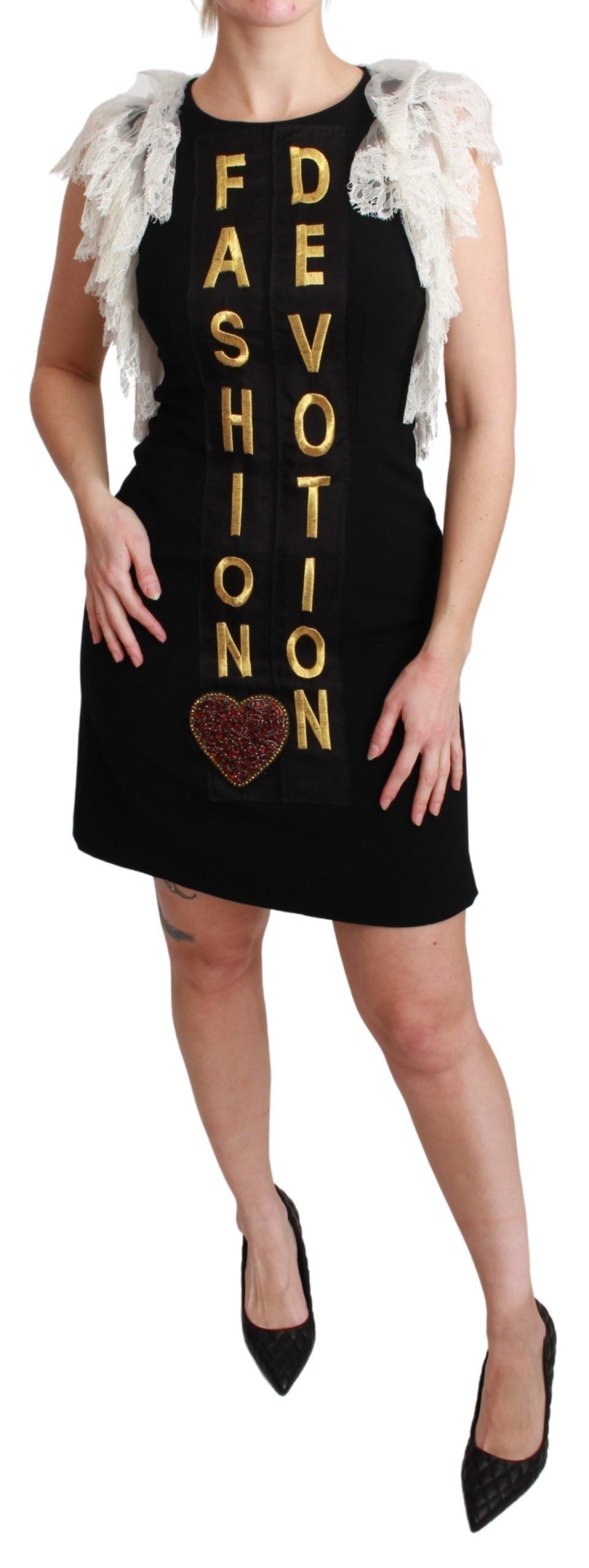 Dolce & Gabbana Mini robe fourreau Devotion noire