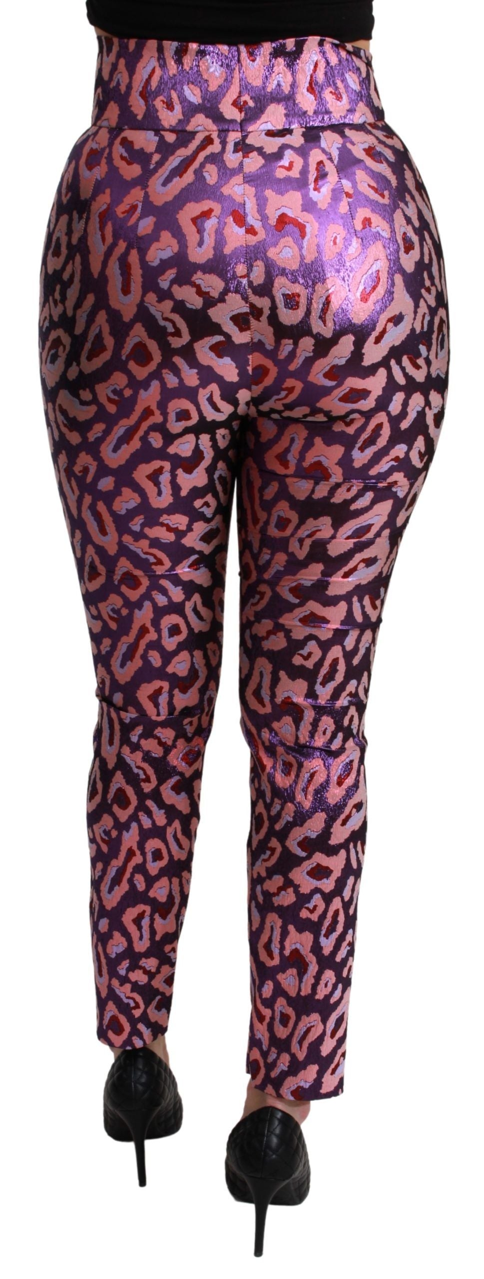 Pantalon court taille haute à motifs multicolores Dolce & Gabbana