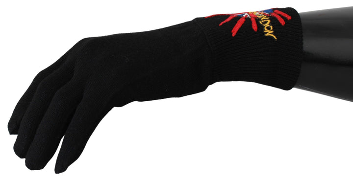 Gants en Laine Brodés Dolce & Gabbana Noirs #DGLovesLondon