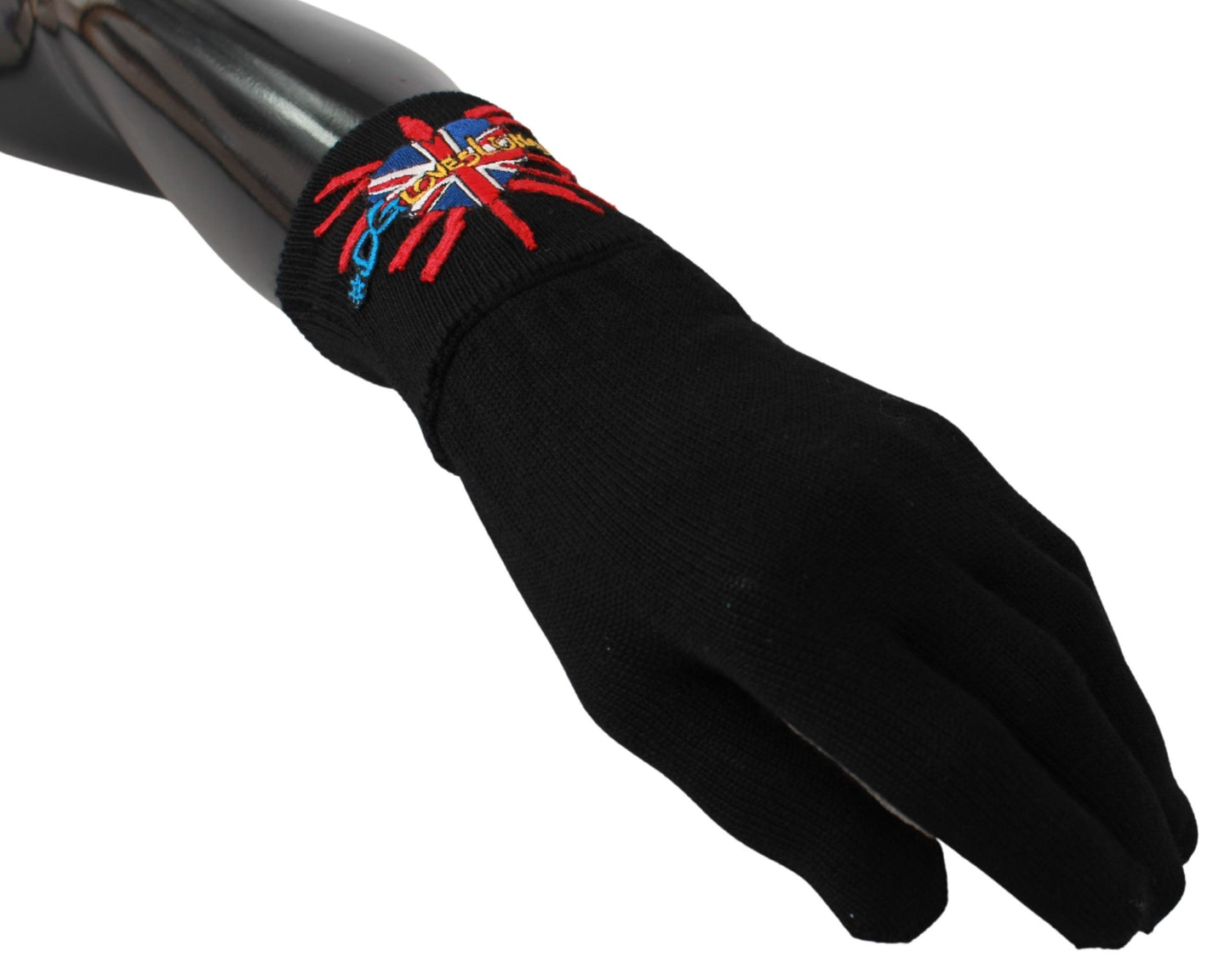 Gants en Laine Brodés Dolce & Gabbana Noirs #DGLovesLondon