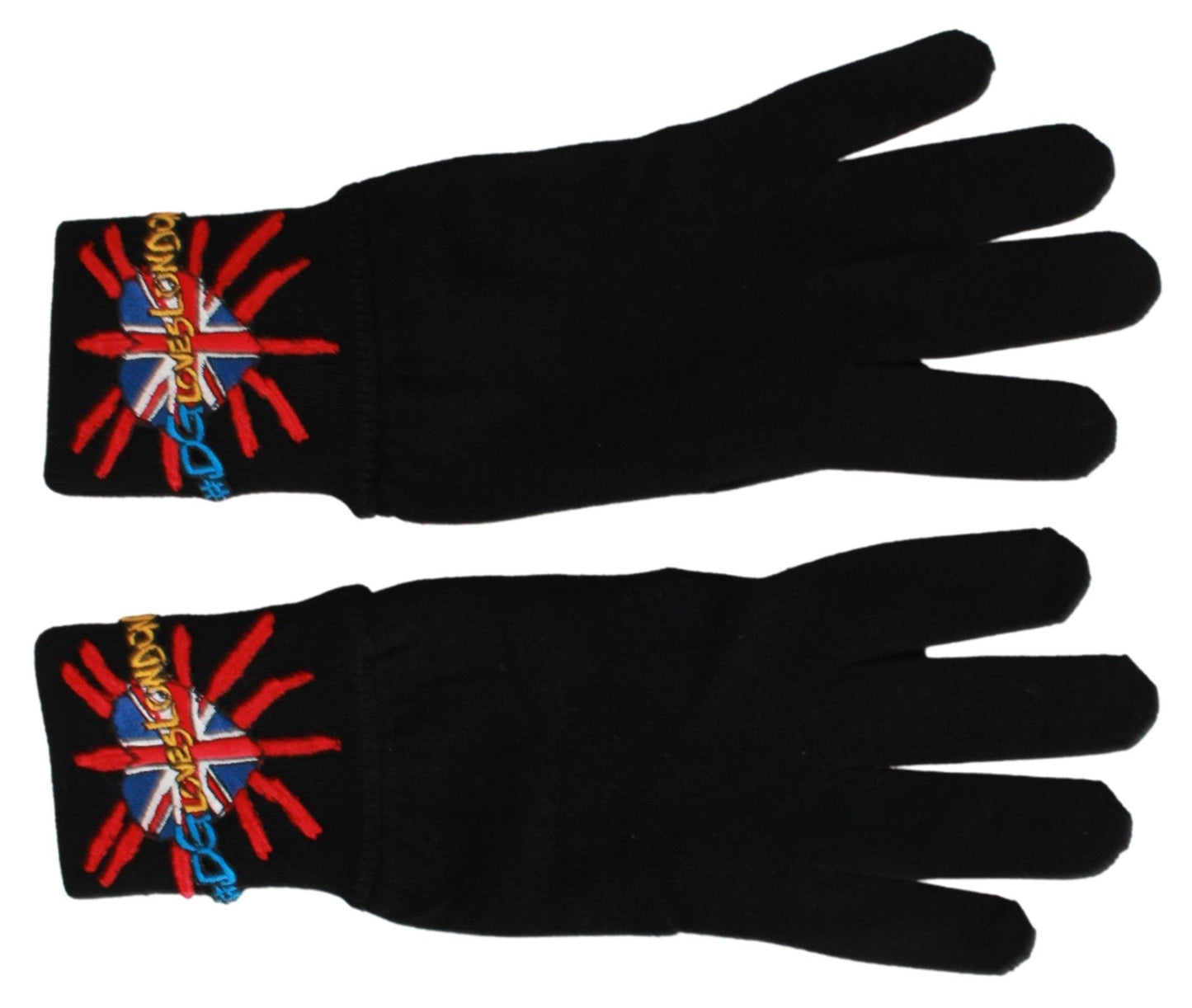 Gants en Laine Brodés Dolce & Gabbana Noirs #DGLovesLondon