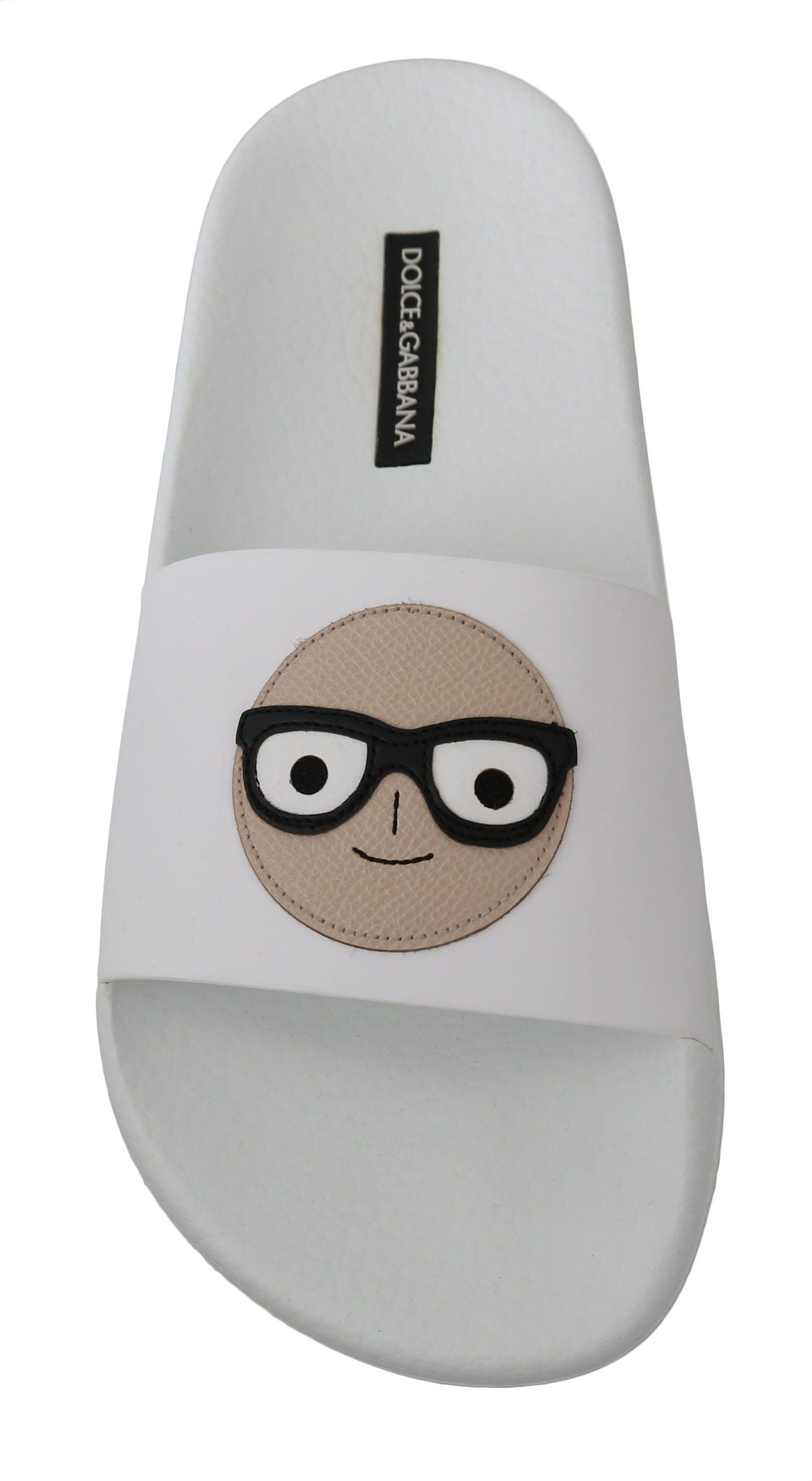 Dolce & Gabbana Sandales à enfiler en cuir blanc #dgfamily