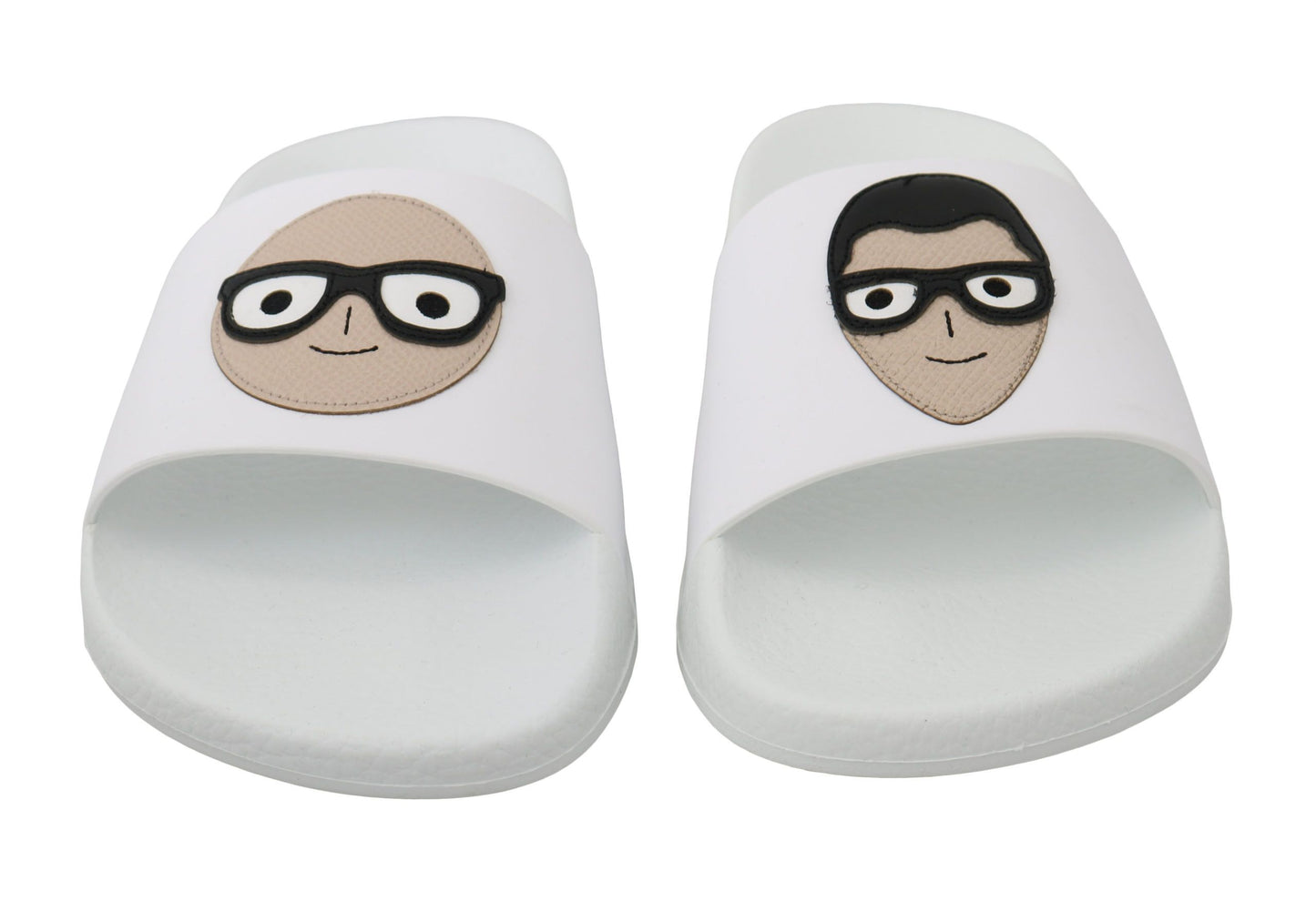 Dolce & Gabbana Sandales à enfiler en cuir blanc #dgfamily