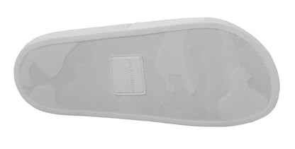 Dolce & Gabbana Sandales à enfiler en cuir blanc #dgfamily