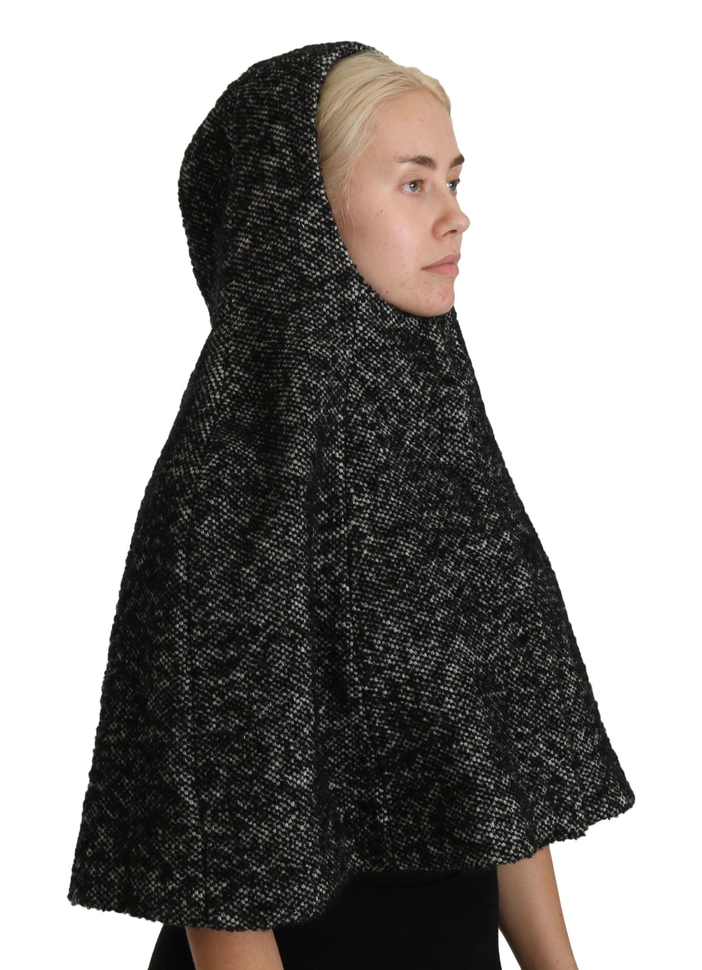 Dolce & Gabbana Manteau Veste Tunique en Laine Bouclée Grise