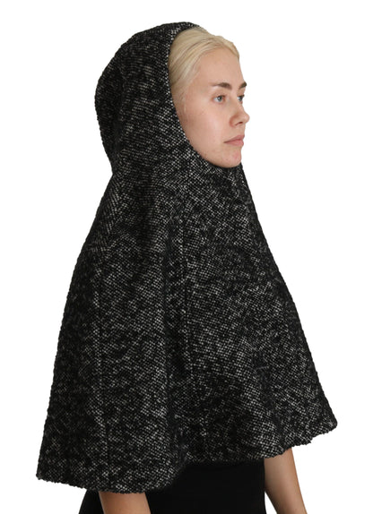 Dolce & Gabbana Manteau Veste Tunique en Laine Bouclée Grise