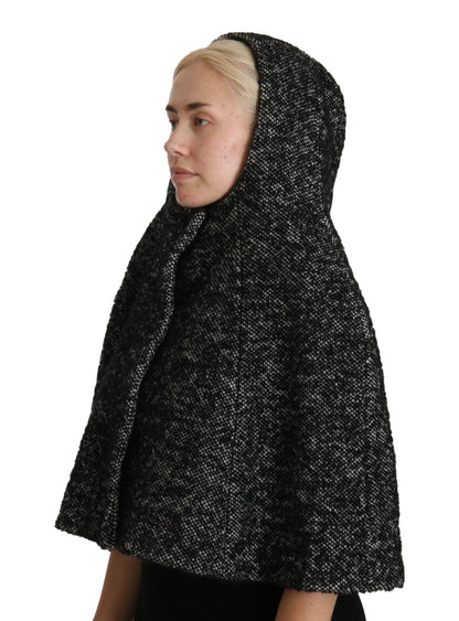 Dolce & Gabbana Manteau Veste Tunique en Laine Bouclée Grise