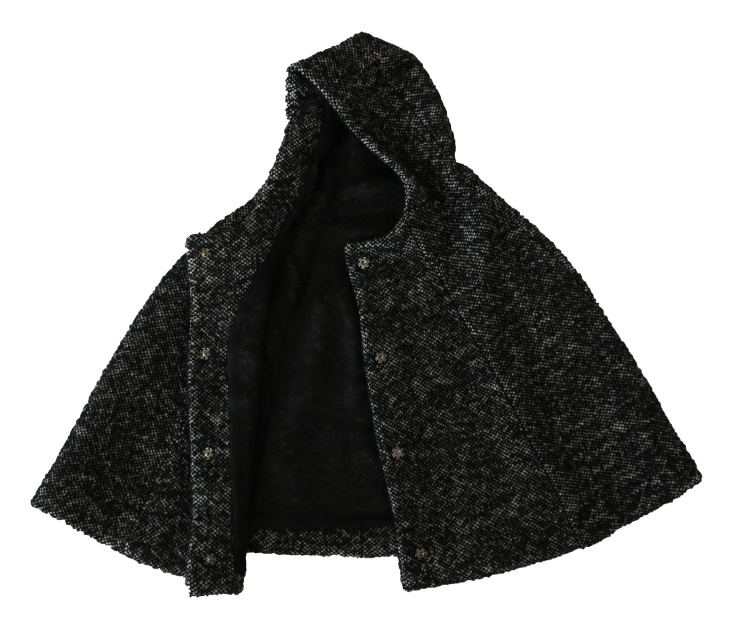 Dolce & Gabbana Manteau Veste Tunique en Laine Bouclée Grise