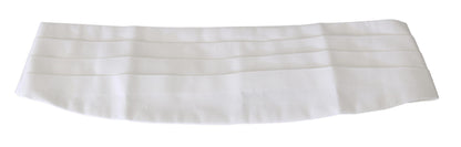 Dolce & Gabbana Ceinture de taille homme blanche en coton pour smoking
