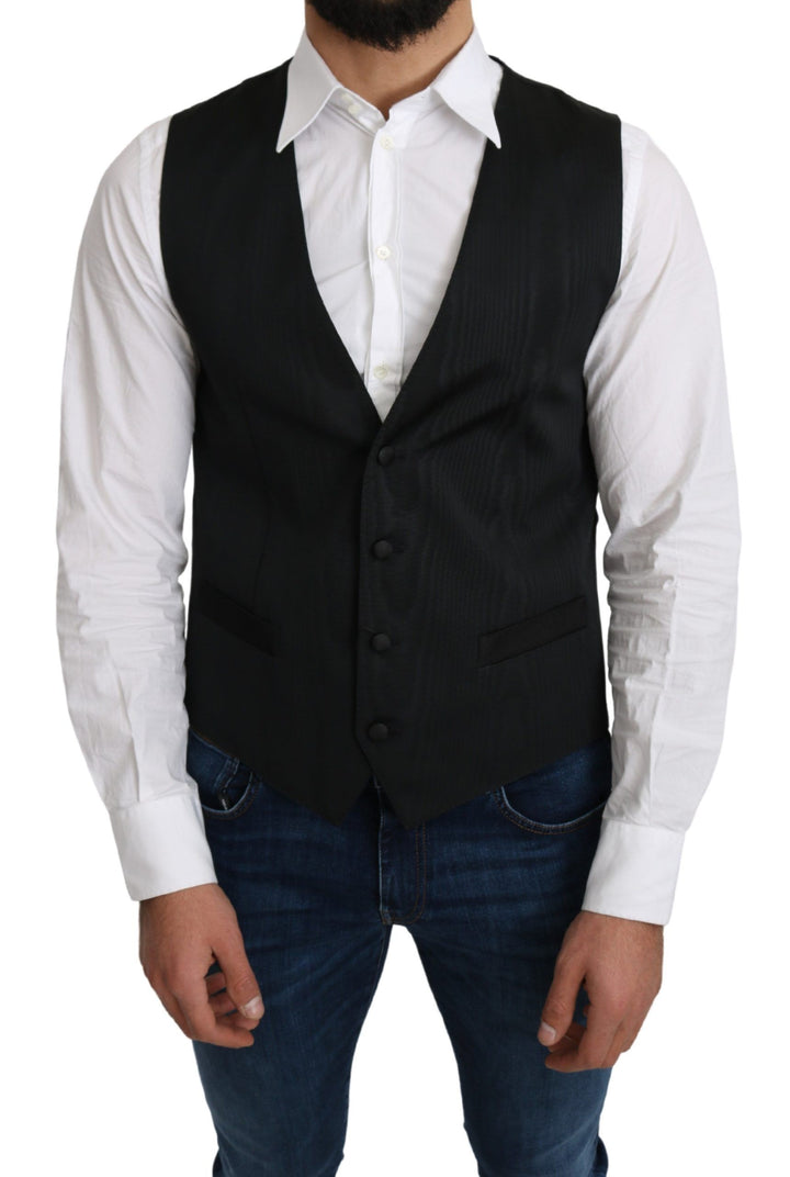 Chaleco formal Dolce & Gabbana gris 100% seda