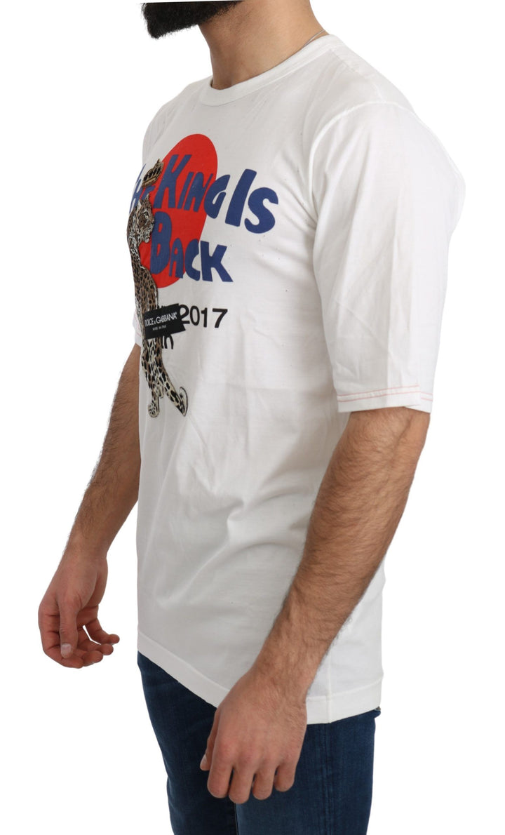 Camiseta Dolce & Gabbana Blanca Leopardo Royal
