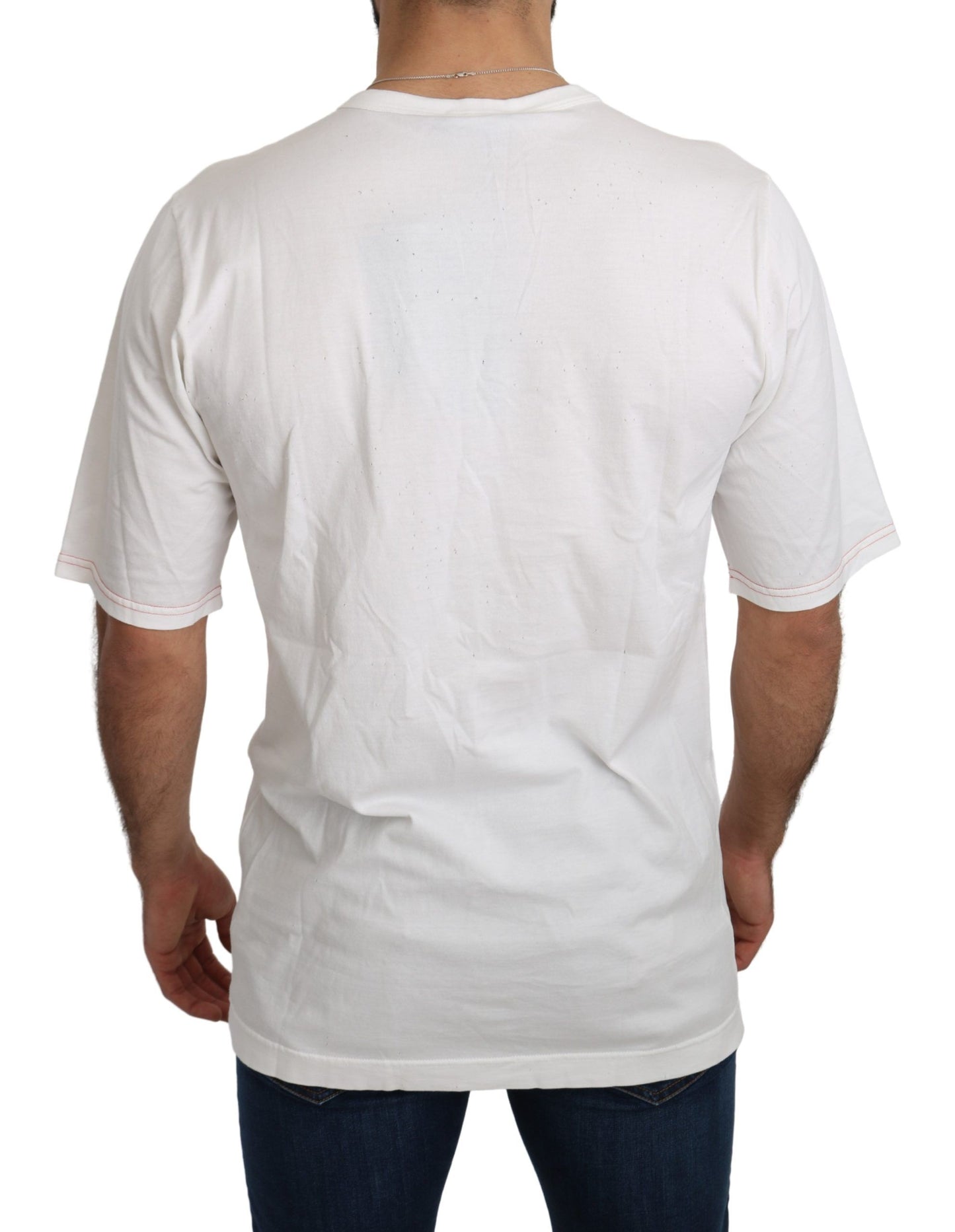 T-shirt Dolce & Gabbana « Leopard Royal » blanc