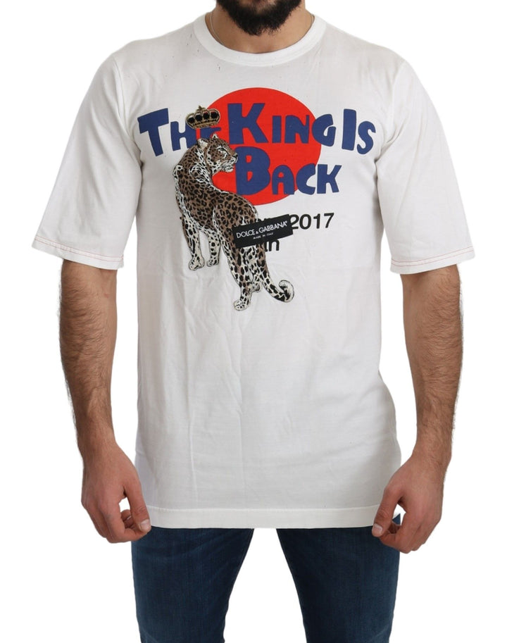 Camiseta Dolce & Gabbana Blanca Leopardo Royal