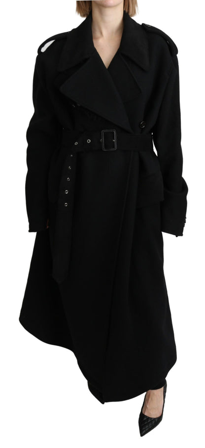 Dolce & Gabbana Americana Trench de Lana Virgen Negra