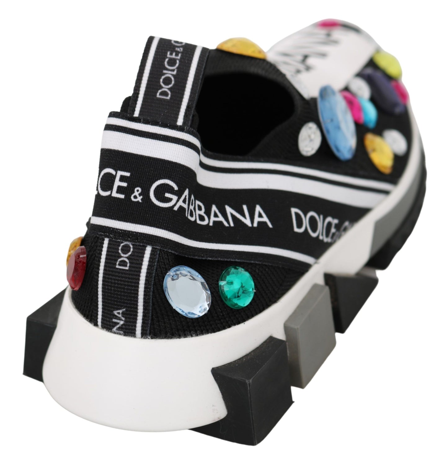 Baskets Dolce & Gabbana multicolores en cristal noir
