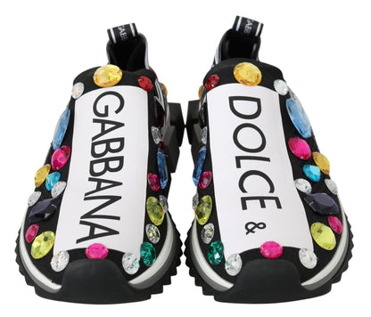 Baskets Dolce & Gabbana multicolores en cristal noir