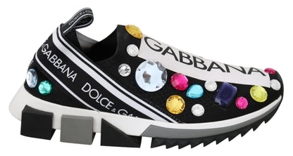 Baskets Dolce & Gabbana multicolores en cristal noir