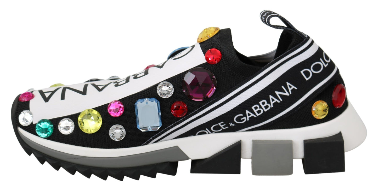 Baskets Dolce & Gabbana multicolores en cristal noir