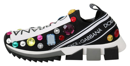 Baskets Dolce & Gabbana multicolores en cristal noir