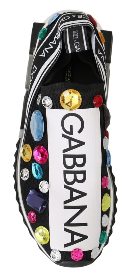 Baskets Dolce & Gabbana multicolores en cristal noir