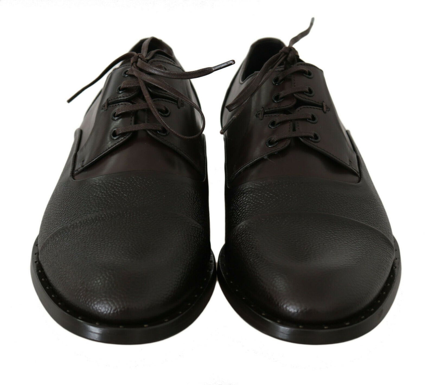 Chaussures habillées Richelieu en cuir marron pour homme Dolce & Gabbana