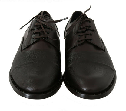 Chaussures habillées Richelieu en cuir marron pour homme Dolce & Gabbana