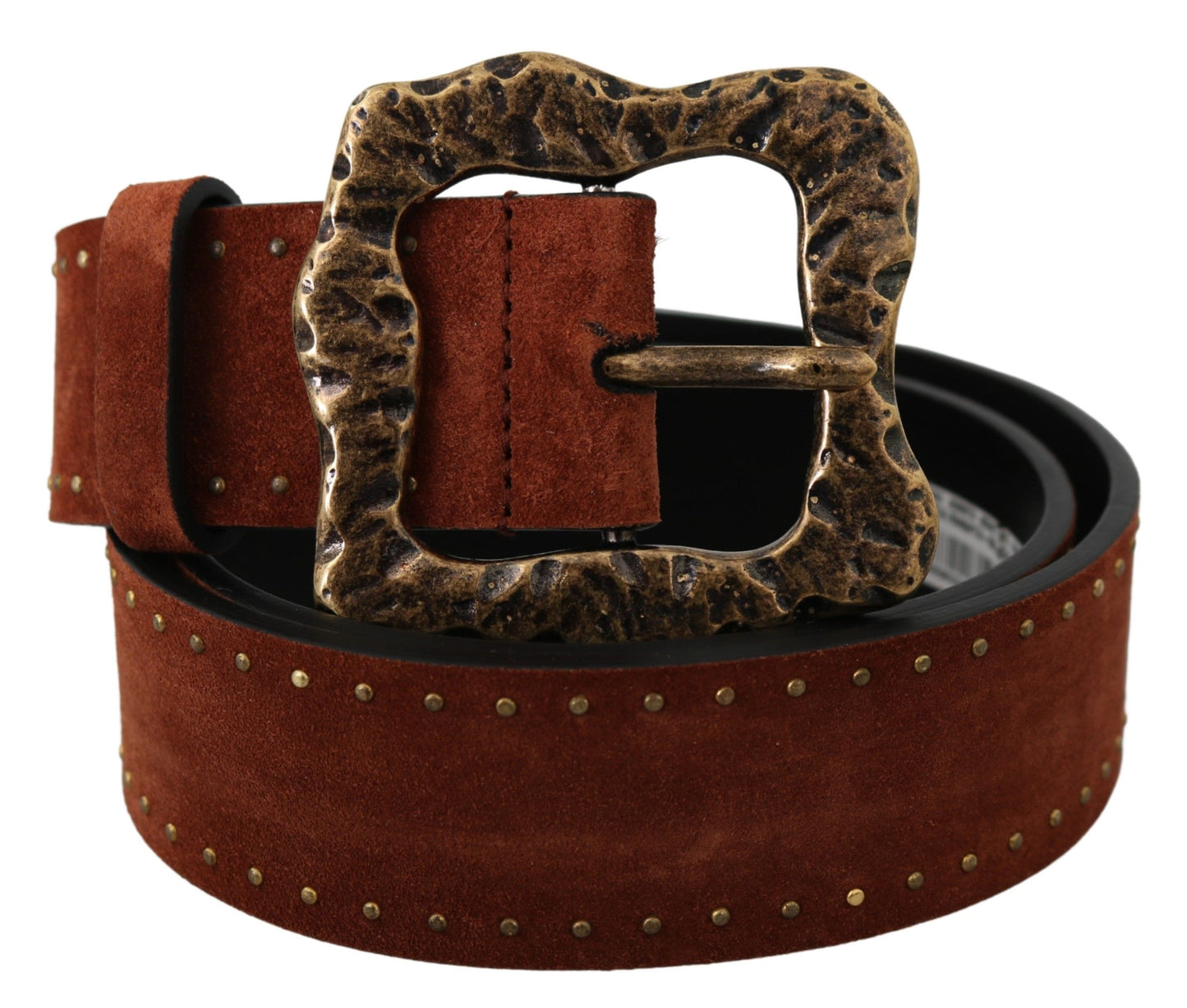 Ceinture Dolce & Gabbana en daim marron cloutée baroque