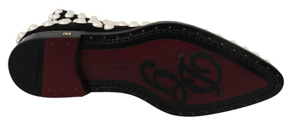 Botines Dolce & Gabbana de Ante Negro con Perlas