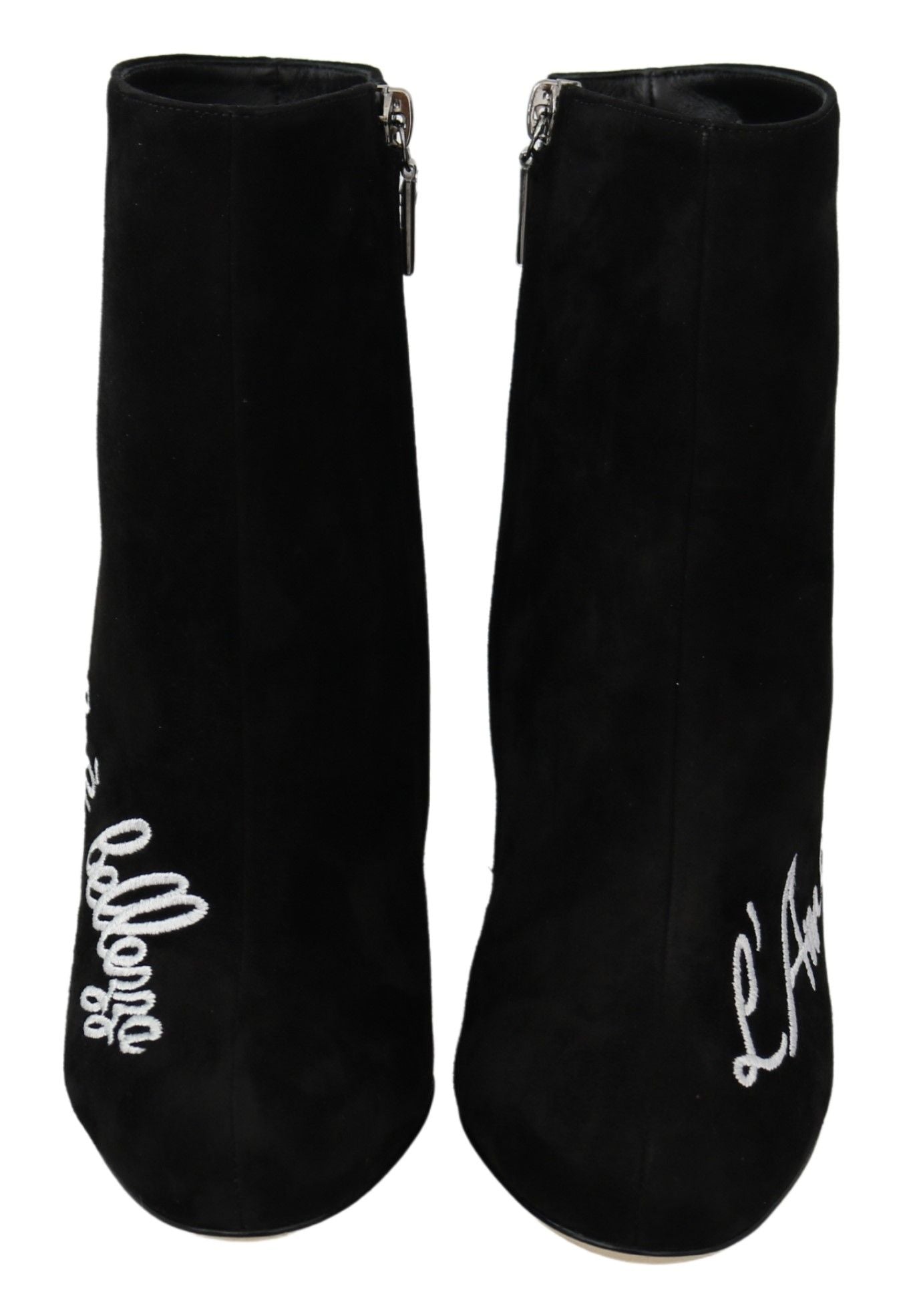Bottes Dolce & Gabbana en daim noir L'Amore E'Bellezza