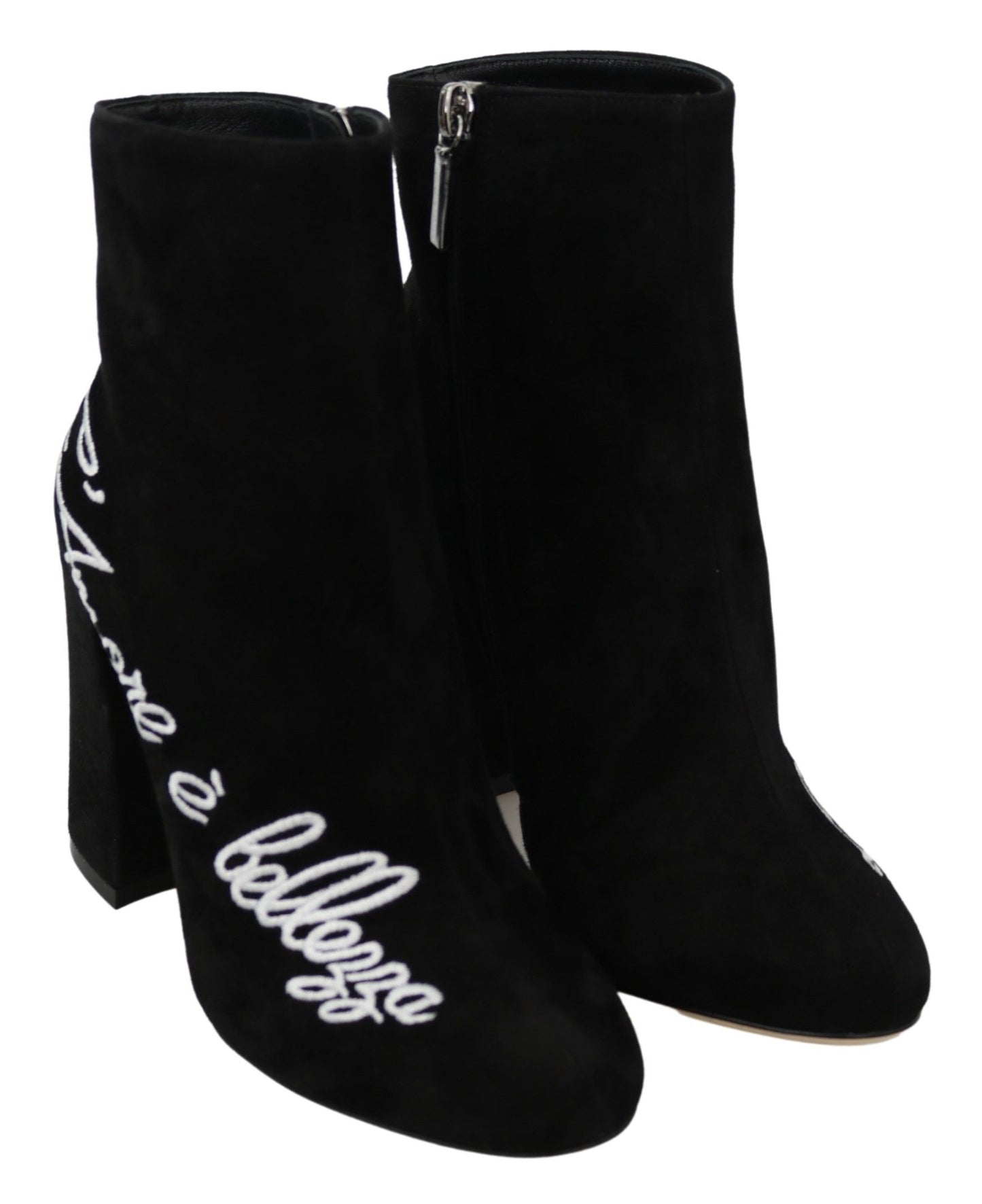 Bottes Dolce & Gabbana en daim noir L'Amore E'Bellezza