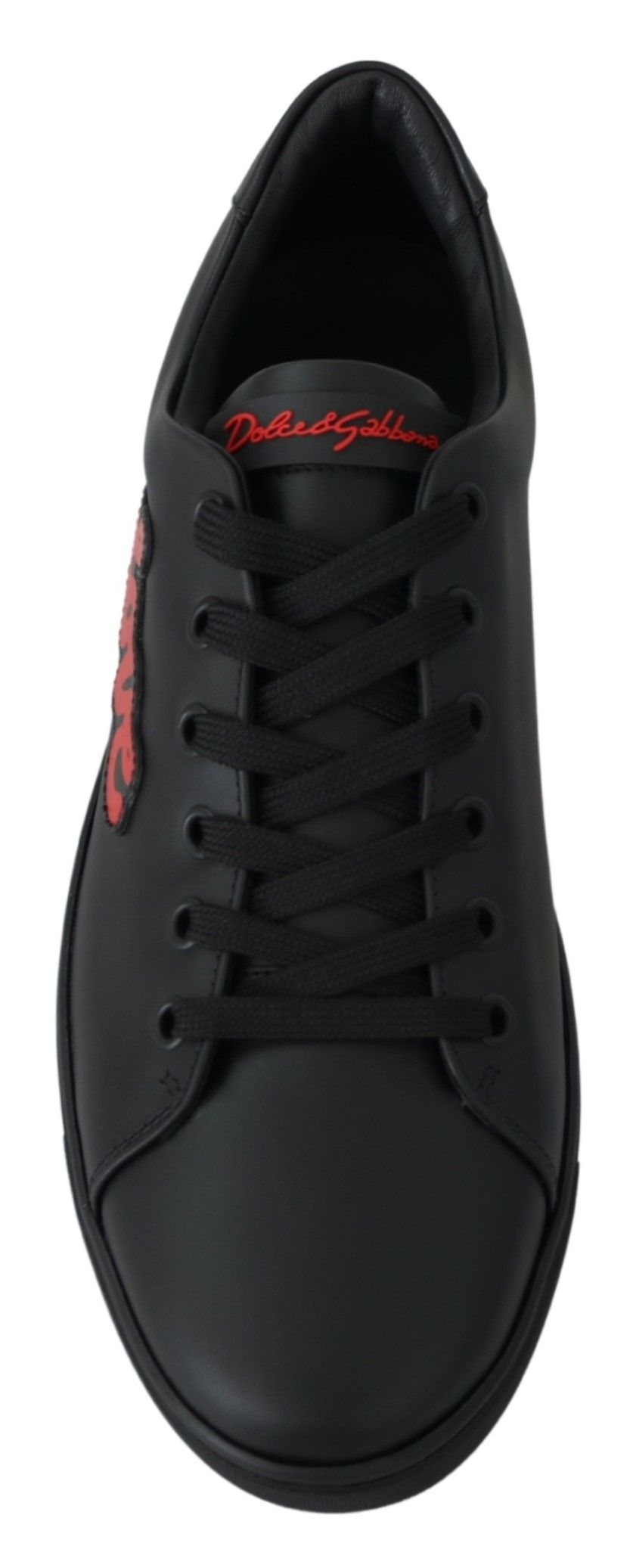 Chaussures Femme Dolce & Gabbana Baskets Cœur Amour en Cuir Noir