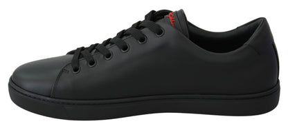 Chaussures Femme Dolce & Gabbana Baskets Cœur Amour en Cuir Noir