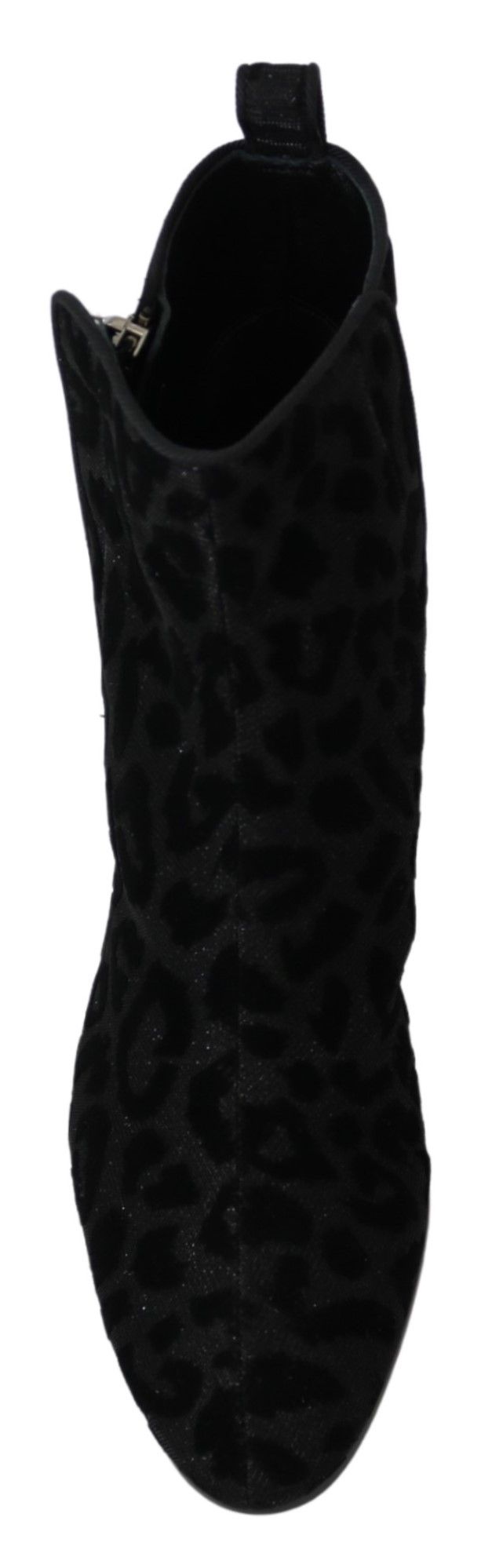 Dolce & Gabbana Bottines courtes léopard noires à fermeture éclair