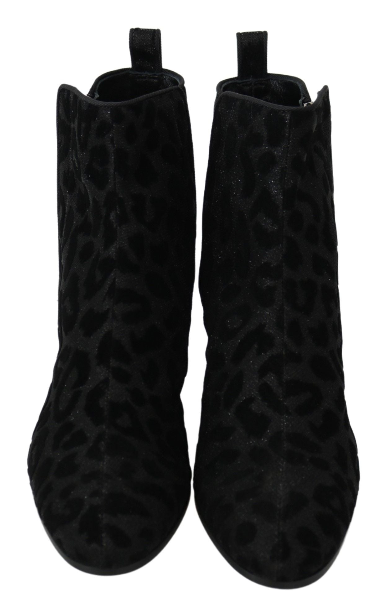 Dolce & Gabbana Bottines courtes léopard noires à fermeture éclair