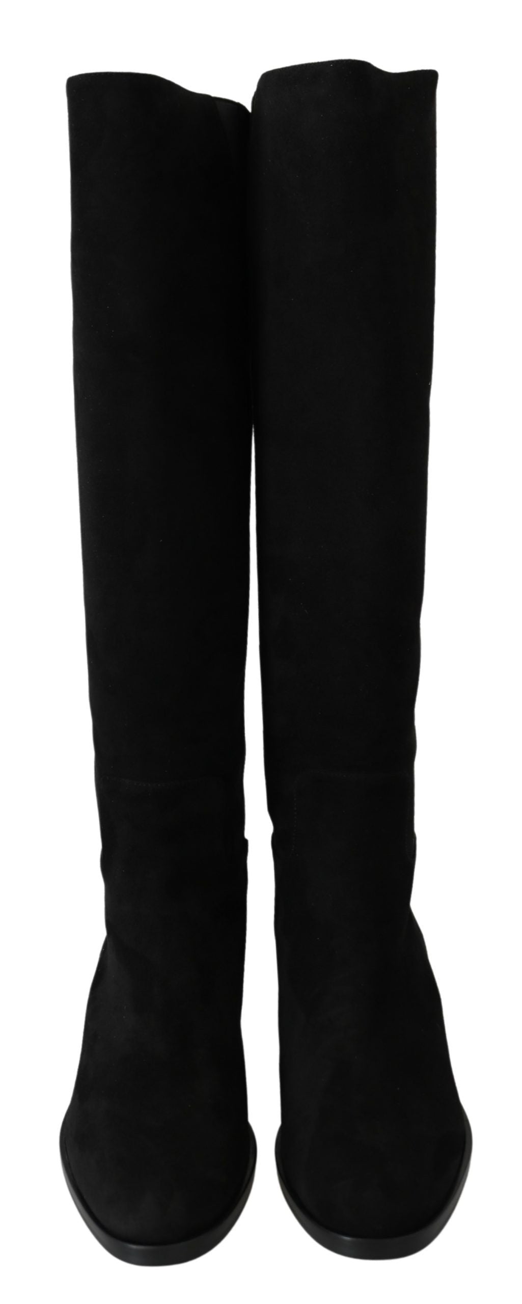 Bottes plates montantes Dolce & Gabbana en daim noir