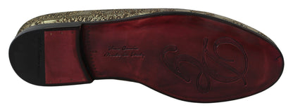 Mocassins pour homme Dolce & Gabbana en jacquard doré