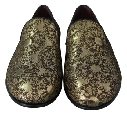 Mocassins pour homme Dolce & Gabbana en jacquard doré