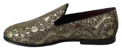 Mocassins pour homme Dolce & Gabbana en jacquard doré